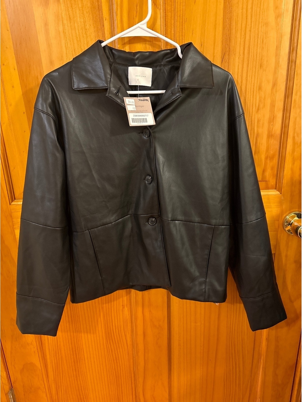 Moto Streetwear 90s Chic Minimalist All:Row Medium Faux Leather Jacket